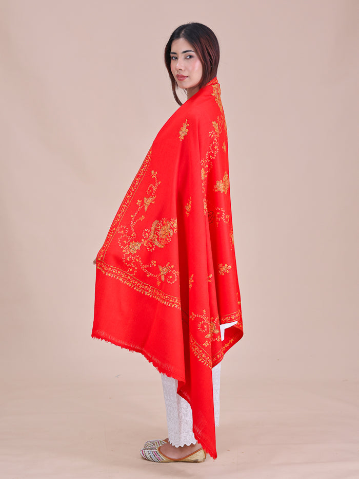 Women's Hand Embroidered Pure Wool Shawl