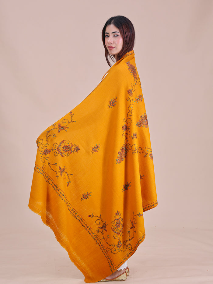 Women's Hand Embroidered Pure Wool Shawl
