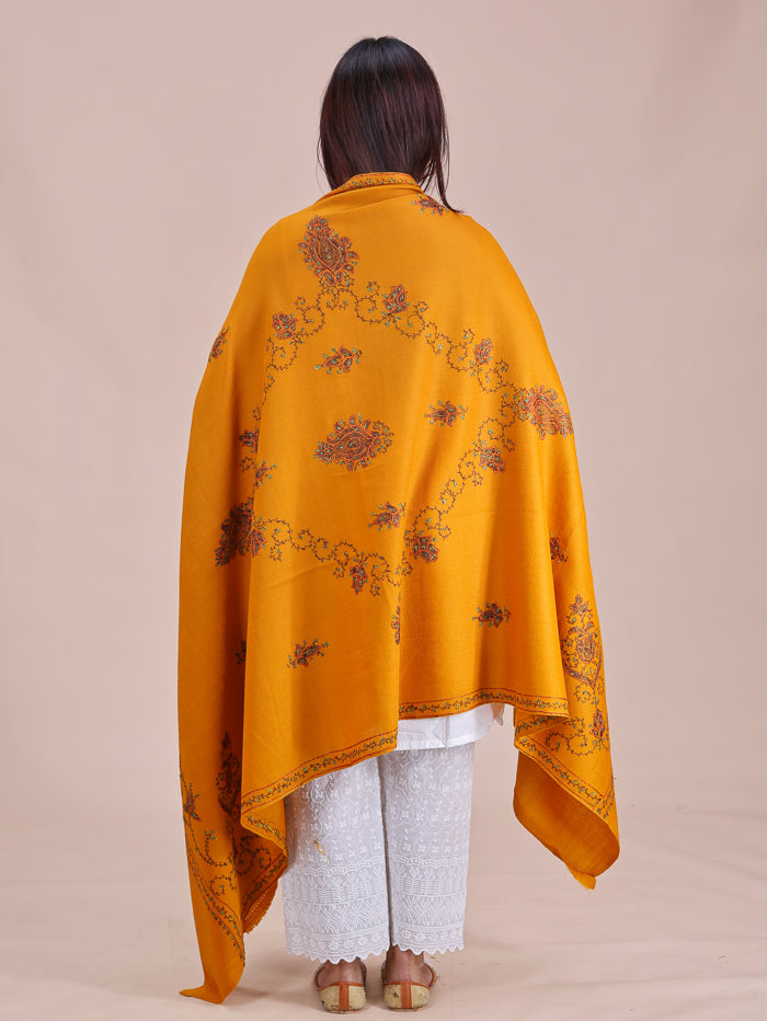 Women's Hand Embroidered Pure Wool Shawl