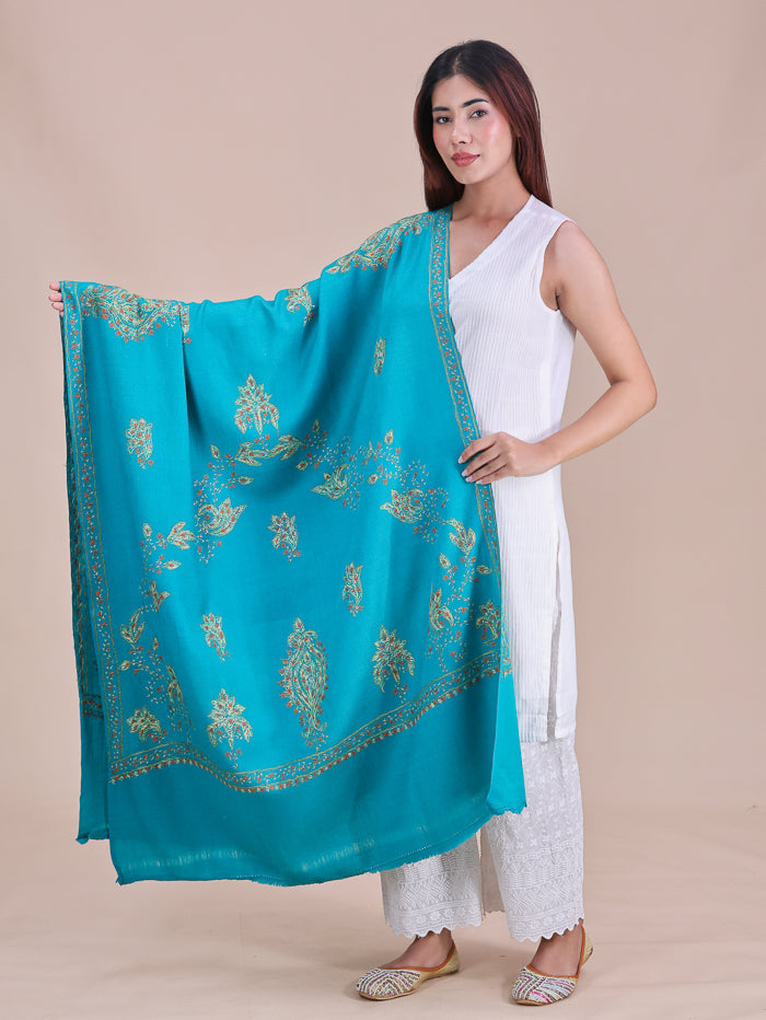 Women's Hand Embroidered Pure Wool Shawl