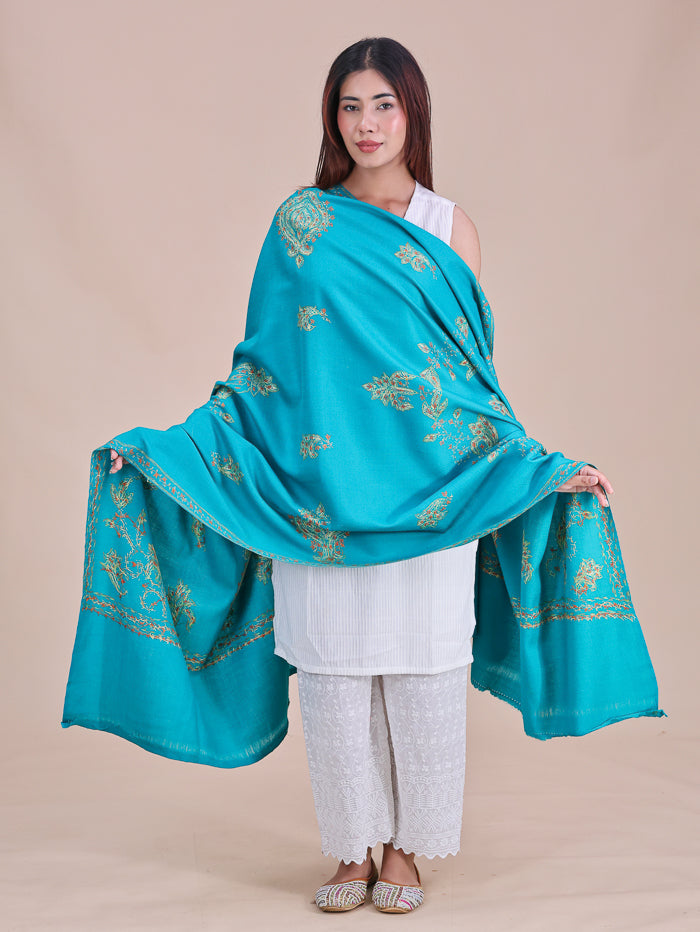 Women's Hand Embroidered Pure Wool Shawl