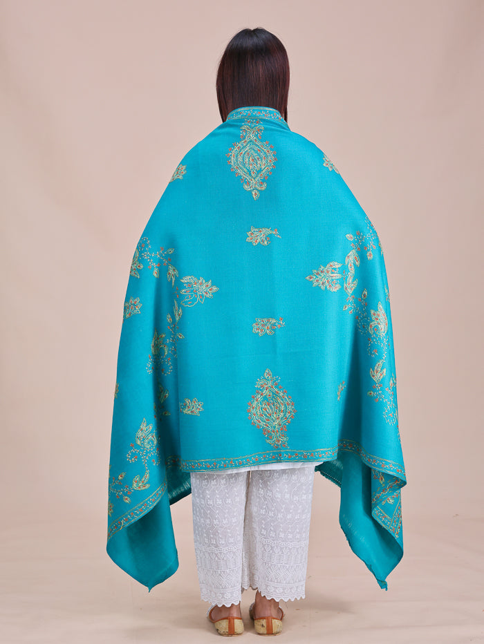 Women's Hand Embroidered Pure Wool Shawl
