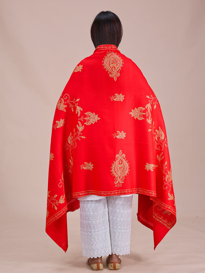Women's Hand Embroidered Pure Wool Shawl