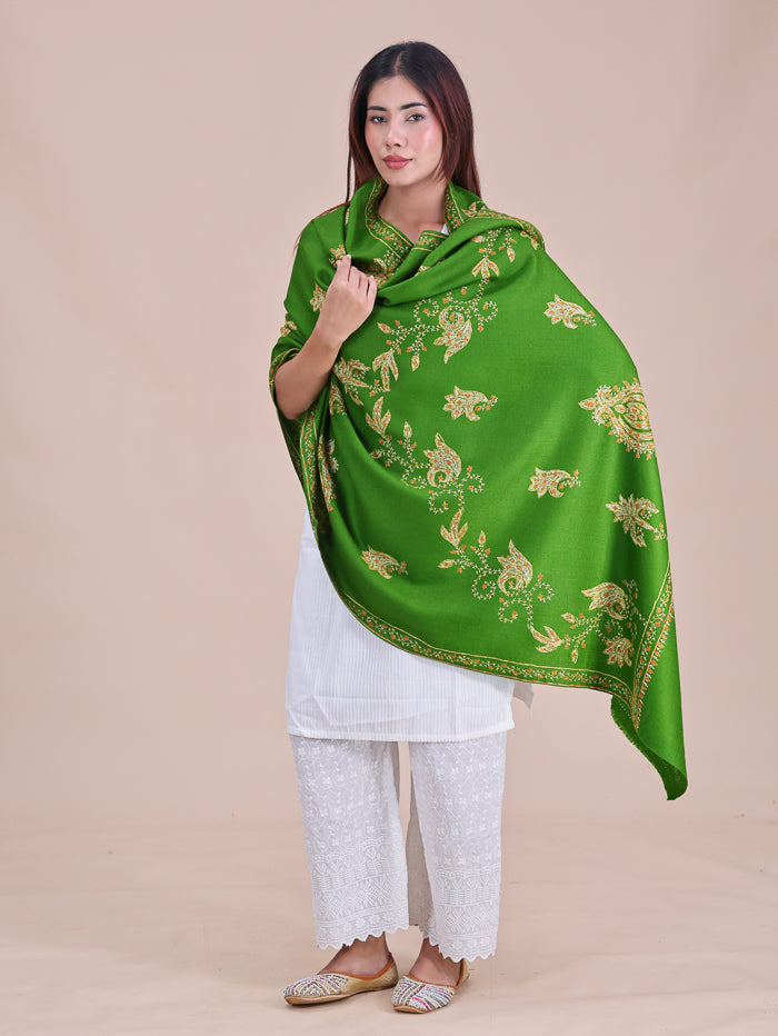 Women's Hand Embroidered Pure Wool Shawl