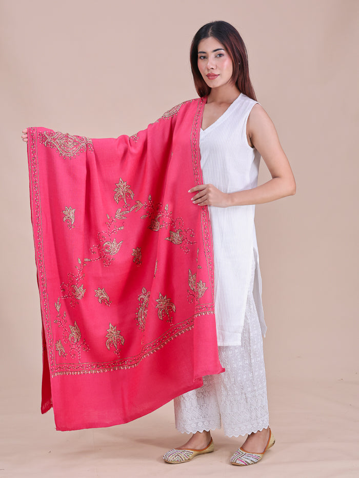 Women's Hand Embroidered Pure Wool Shawl