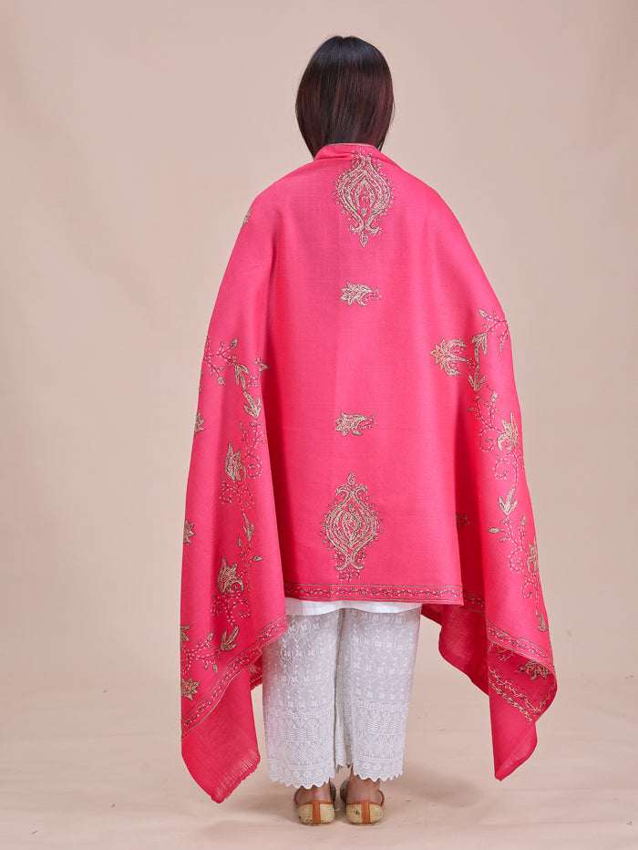 Women's Hand Embroidered Pure Wool Shawl