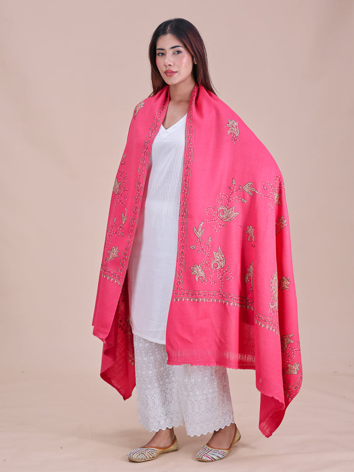 Women's Hand Embroidered Pure Wool Shawl