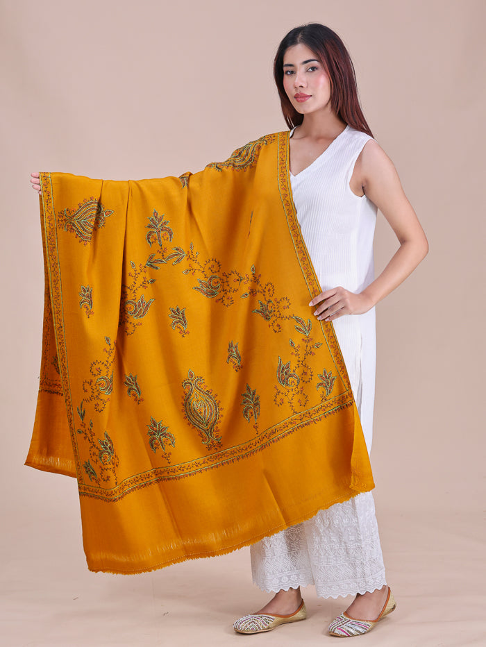 Women's Hand Embroidered Pure Wool Shawl