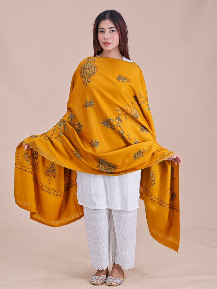 Women's Hand Embroidered Pure Wool Shawl