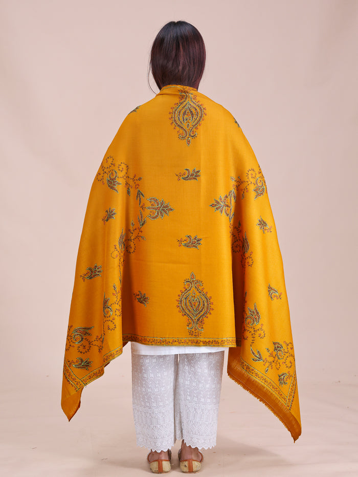 Women's Hand Embroidered Pure Wool Shawl