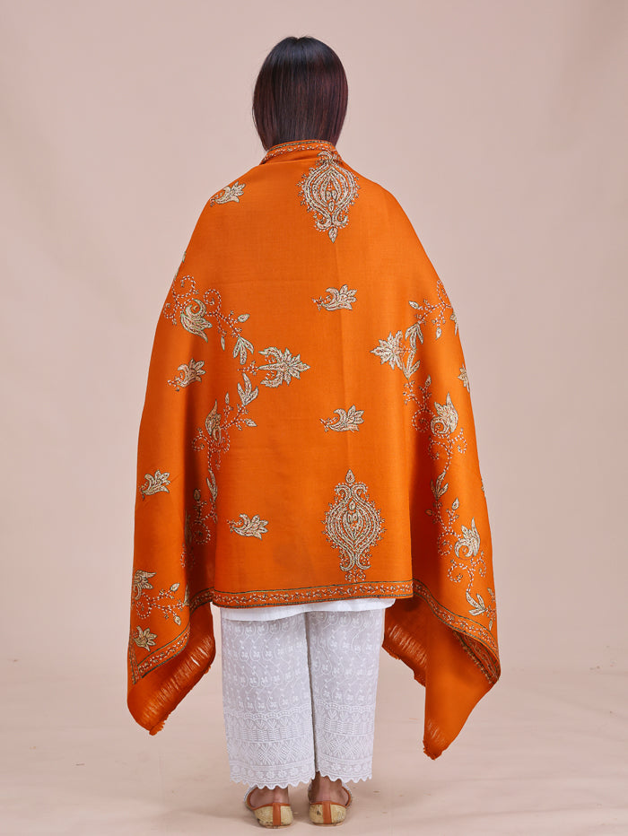 Women's Hand Embroidered Pure Wool Shawl