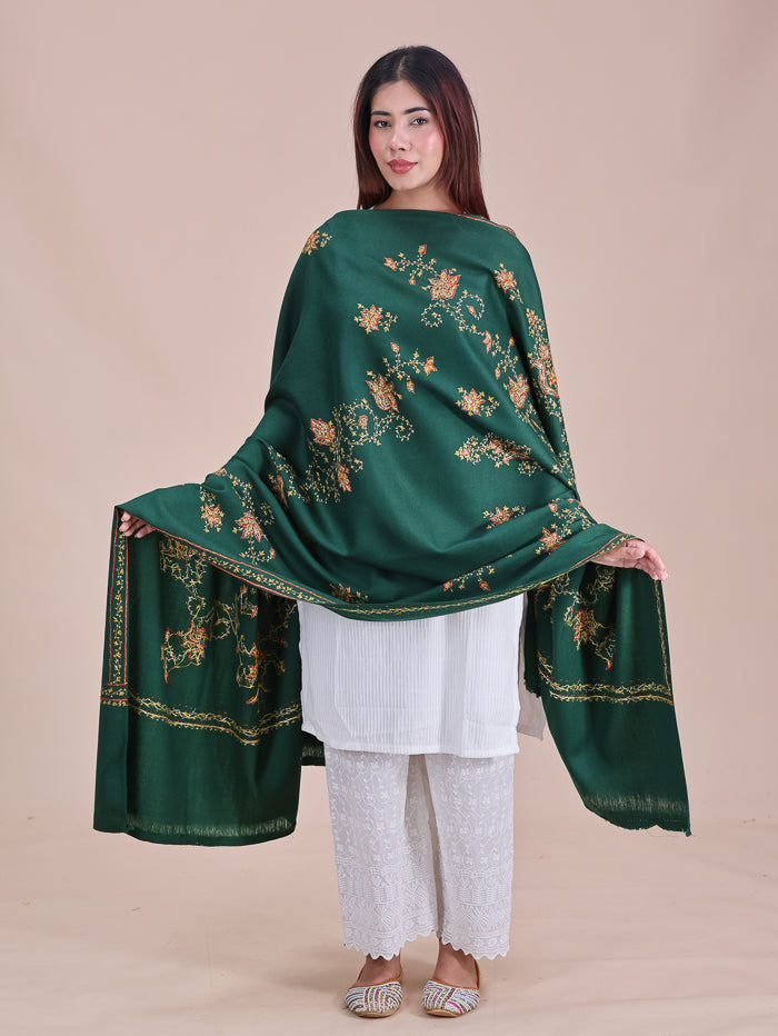 Women's Hand Embroidered Pure Wool Shawl