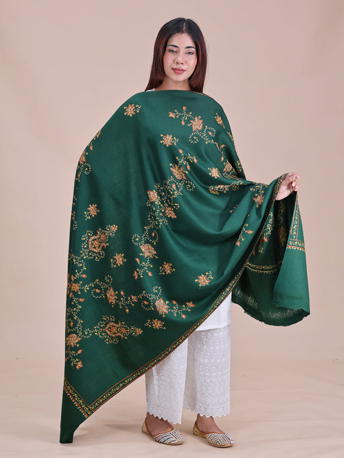 Women's Hand Embroidered Pure Wool Shawl