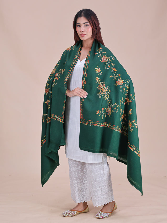 Women's Hand Embroidered Pure Wool Shawl
