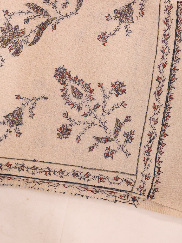 Women's Hand Embroidered Pure Wool Shawl