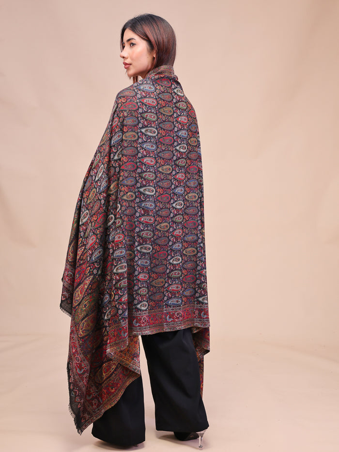 Women's Kani Wool Shawl With Zari Work