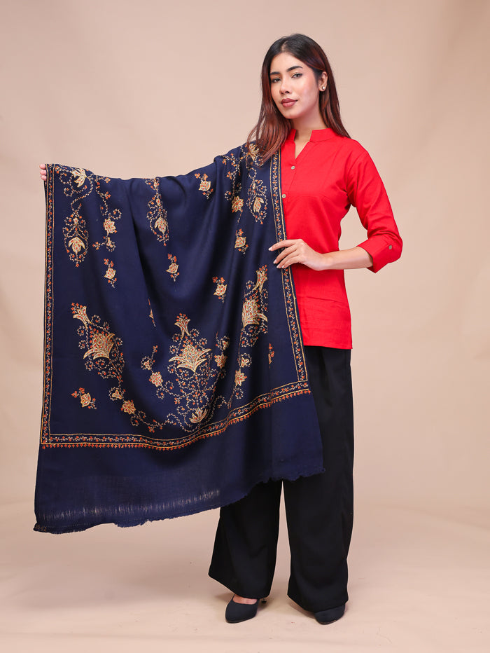 Women's Hand Embroidered Pure Wool Shawl