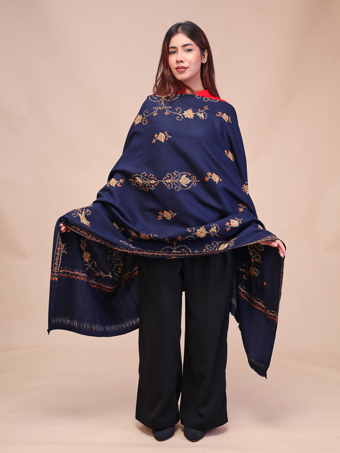 Women's Hand Embroidered Pure Wool Shawl