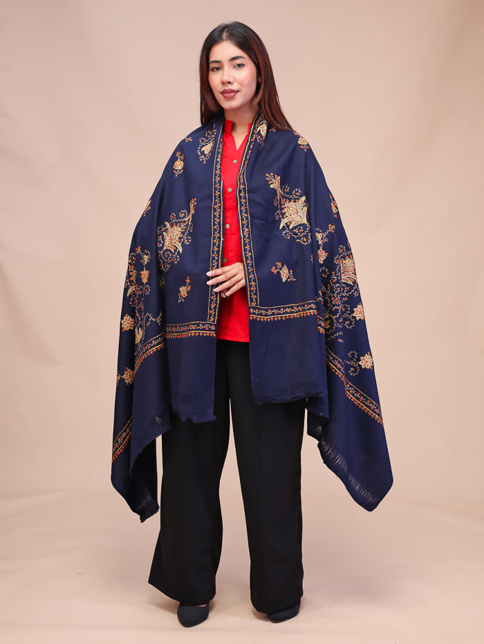 Women's Hand Embroidered Pure Wool Shawl