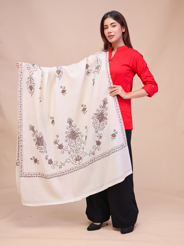 Women's Hand Embroidered Pure Wool Shawl