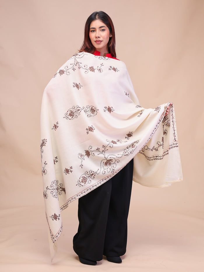 Women's Hand Embroidered Pure Wool Shawl