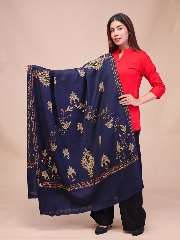 Women's Hand Embroidered Pure Wool Shawl