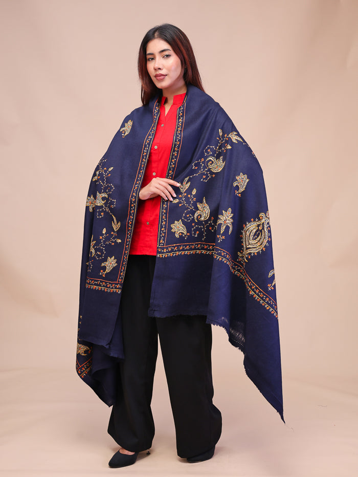 Women's Hand Embroidered Pure Wool Shawl