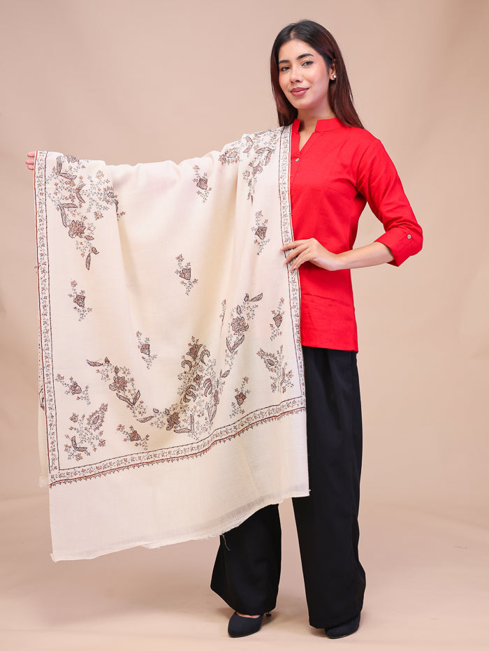Women's Hand Embroidered Pure Wool Shawl