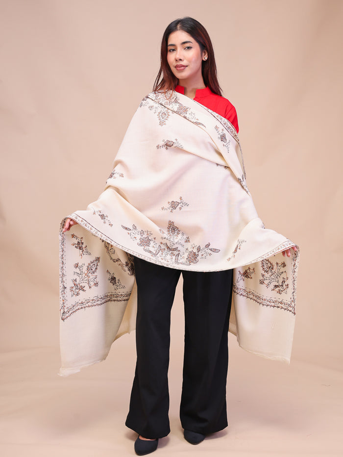 Women's Hand Embroidered Pure Wool Shawl