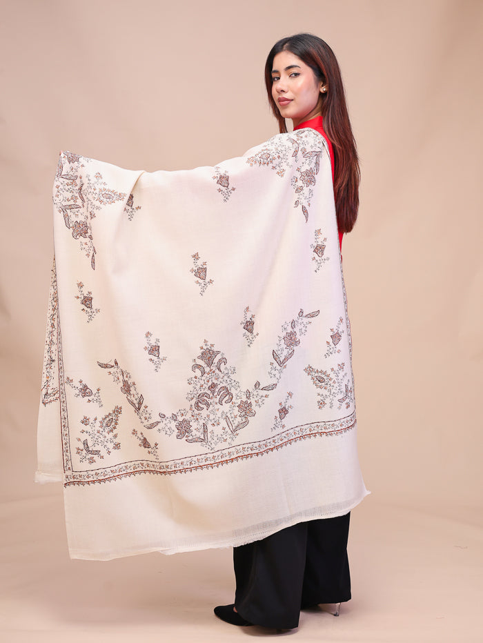 Women's Hand Embroidered Pure Wool Shawl