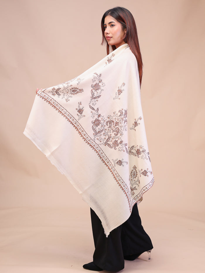 Women's Hand Embroidered Pure Wool Shawl