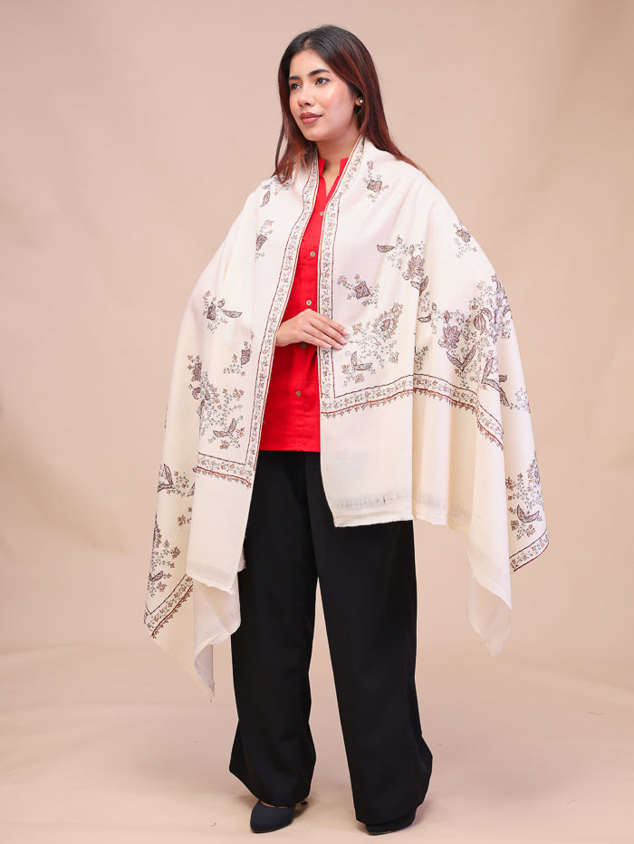 Women's Hand Embroidered Pure Wool Shawl