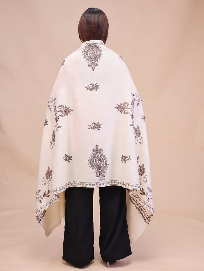 Women's Hand Embroidered Pure Wool Shawl