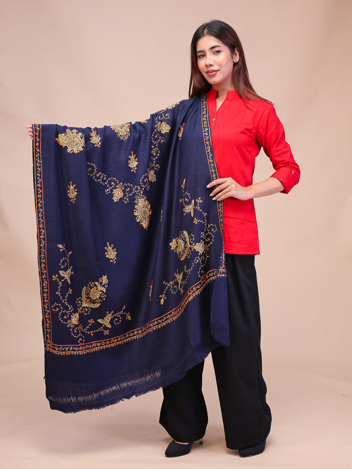 Women's Hand Embroidered Pure Wool Shawl