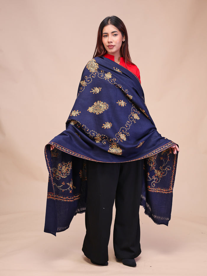 Women's Hand Embroidered Pure Wool Shawl