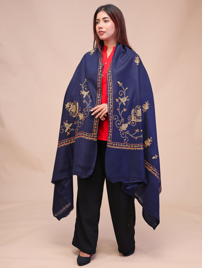 Women's Hand Embroidered Pure Wool Shawl