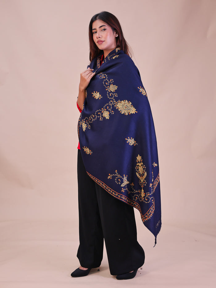 Women's Hand Embroidered Pure Wool Shawl