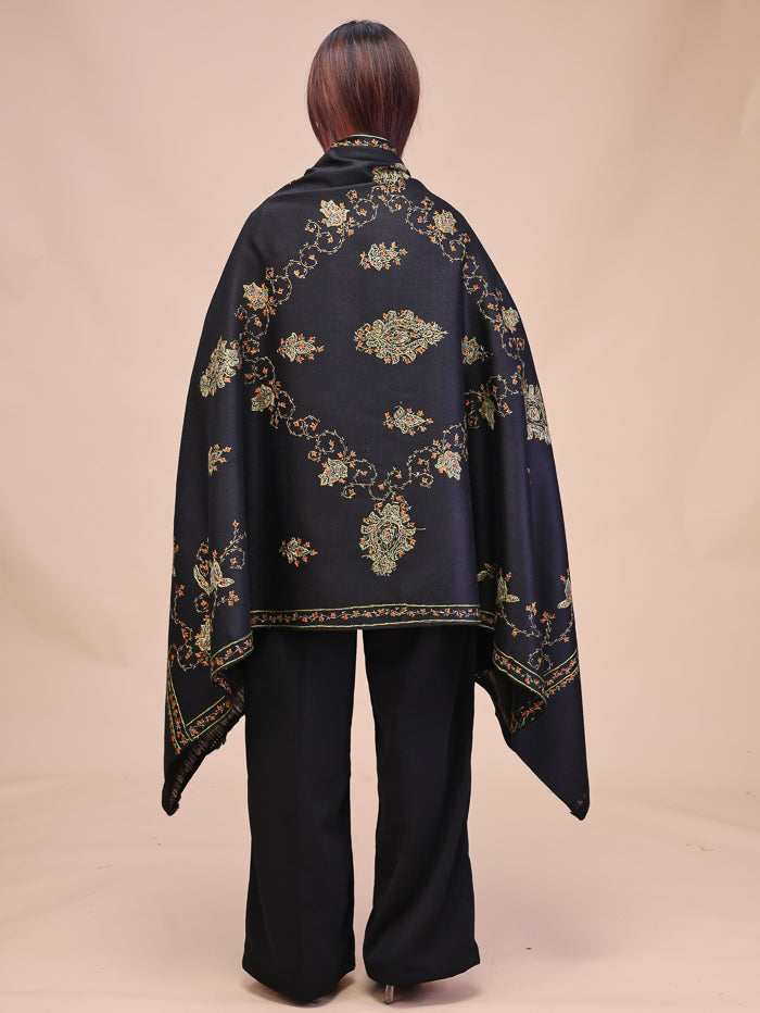 Women's Hand Embroidered Pure Wool Shawl