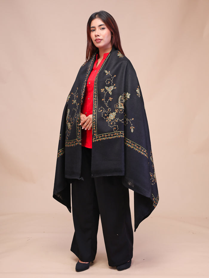 Women's Hand Embroidered Pure Wool Shawl