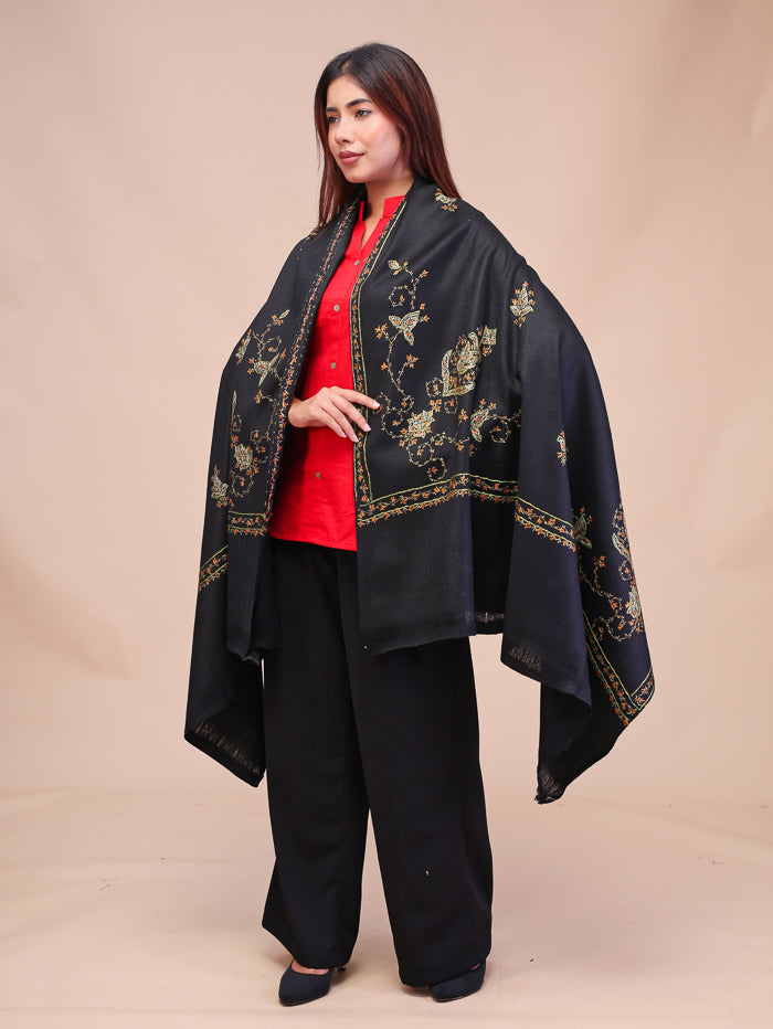 Women's Hand Embroidered Pure Wool Shawl