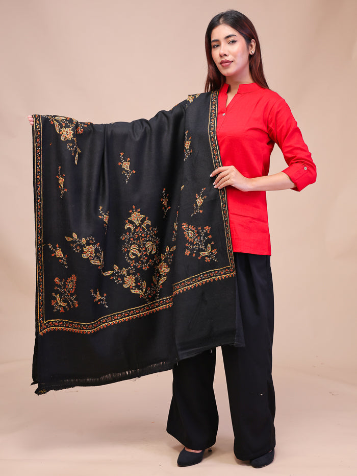 Women's Hand Embroidered Pure Wool Shawl
