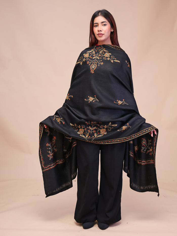 Women's Hand Embroidered Pure Wool Shawl