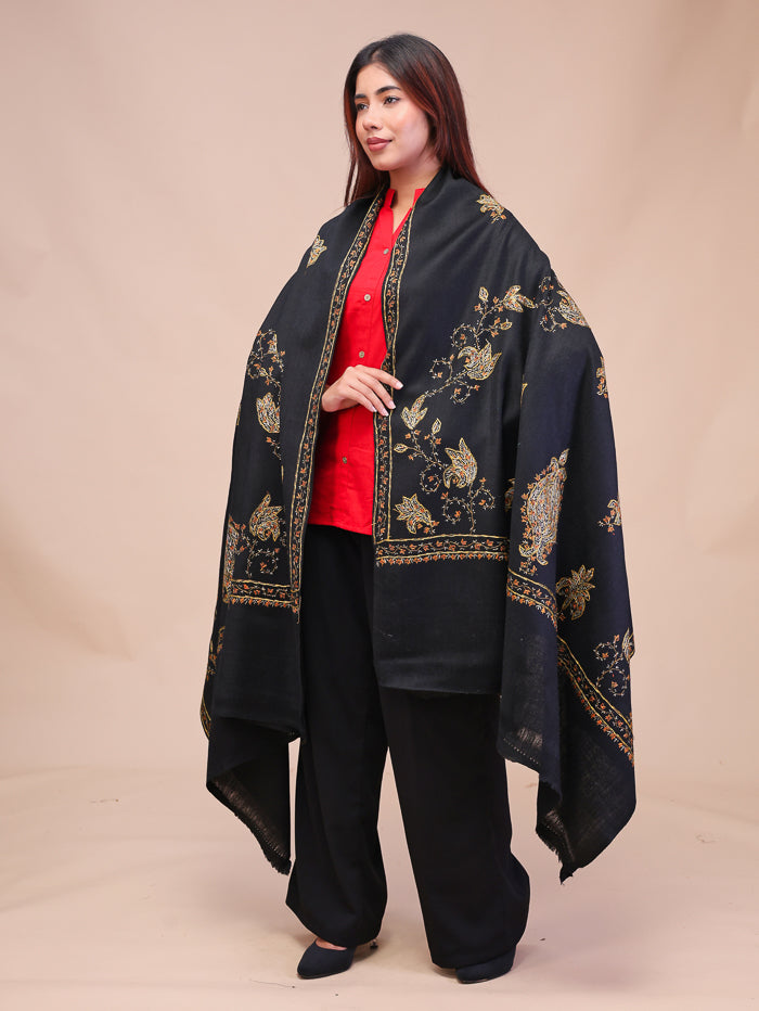 Women's Hand Embroidered Pure Wool Shawl
