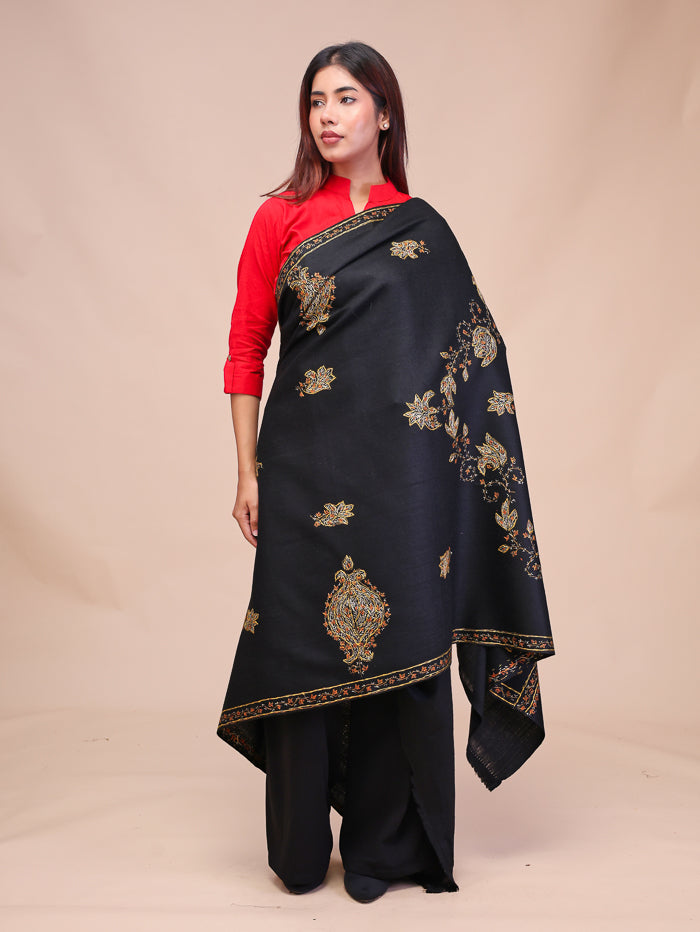 Women's Hand Embroidered Pure Wool Shawl