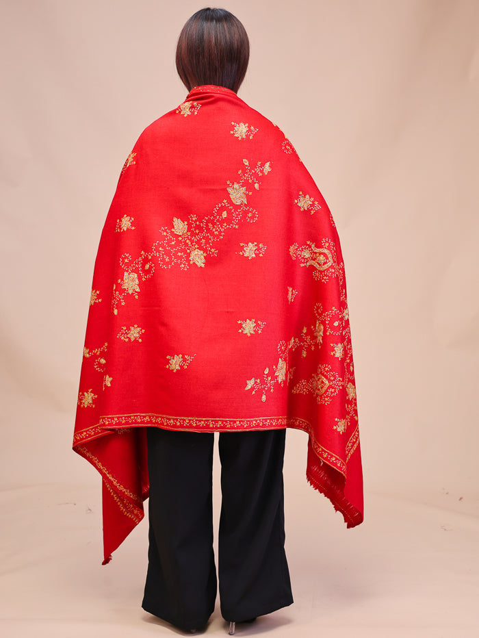 Women's Hand Embroidered Pure Wool Shawl
