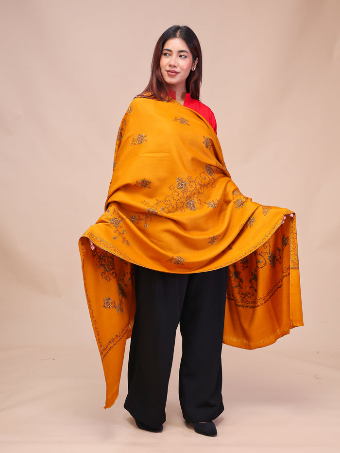 Women's Hand Embroidered Pure Wool Shawl