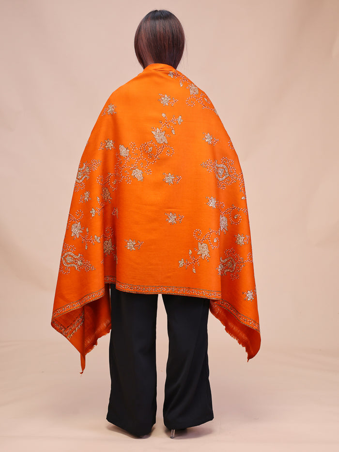 Women's Hand Embroidered Pure Wool Shawl