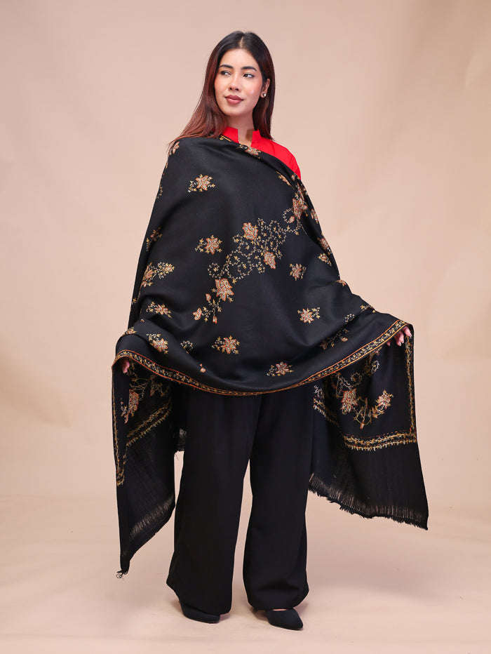 Women's Hand Embroidered Pure Wool Shawl
