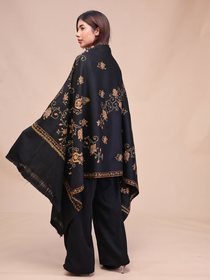 Women's Hand Embroidered Pure Wool Shawl
