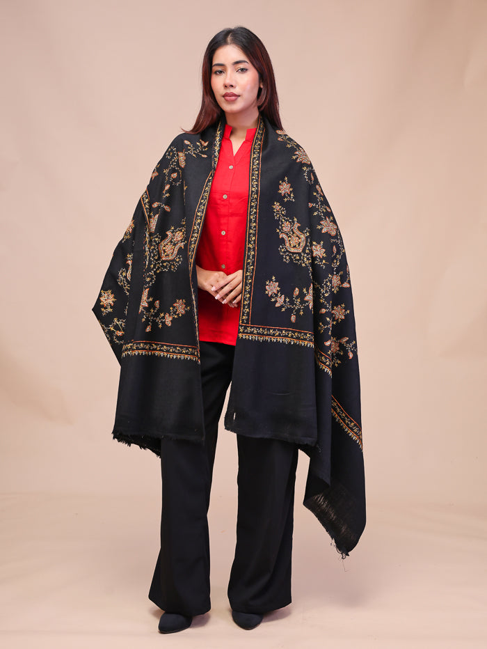 Women's Hand Embroidered Pure Wool Shawl